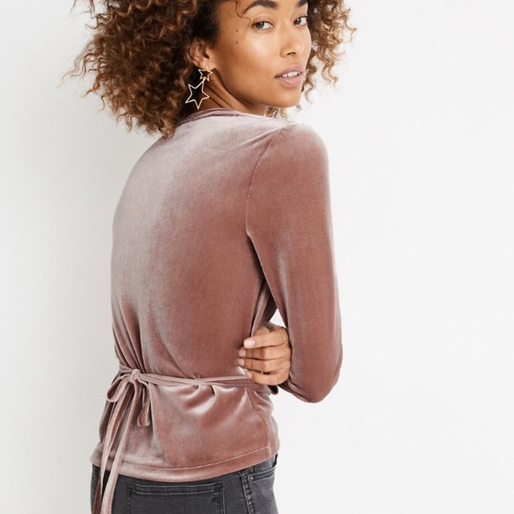 NWOT Madewell Velvet Ballet Wrap Top Size XL - Picture 4 of 8
